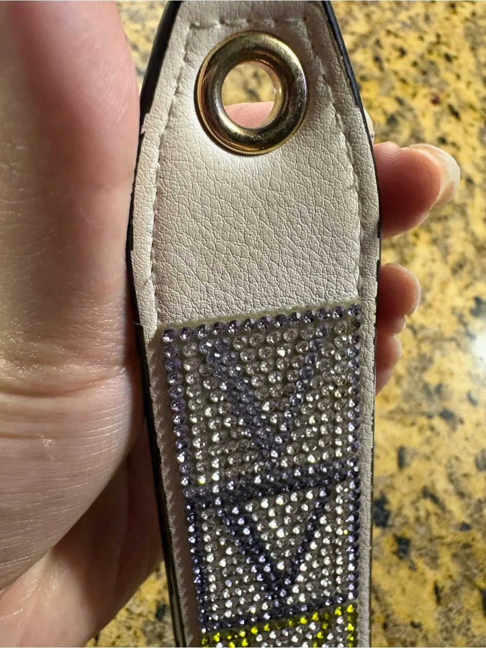 Victoria's Secret Rhinestone V Monogram Wristlet Strap